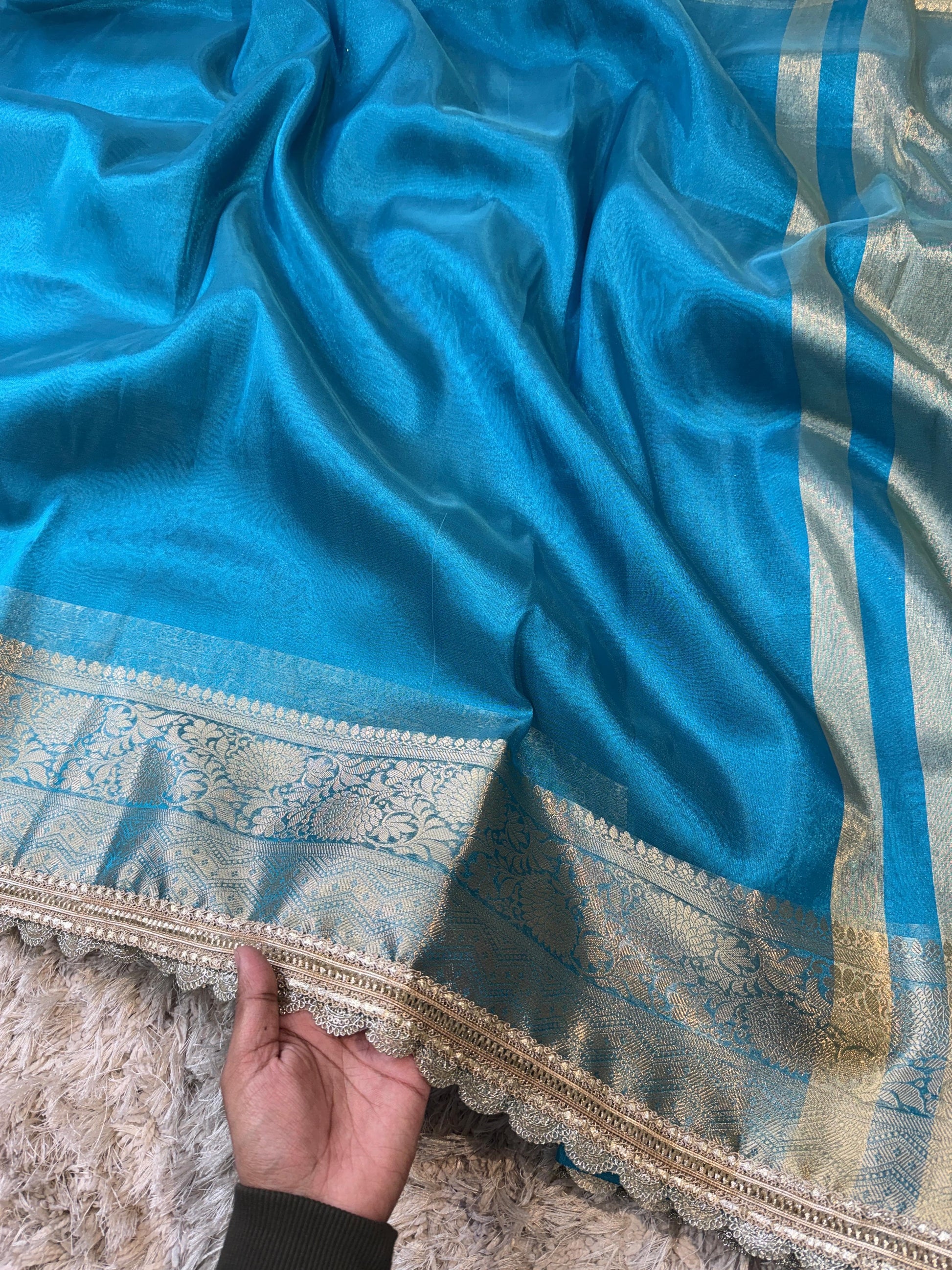 Banarasi Tissue lace border Saree