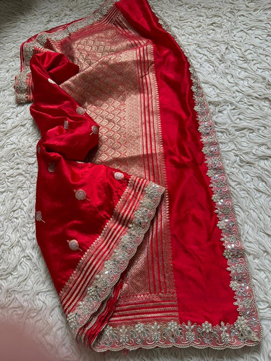 Authentic Banarasi premium mashru silk saree