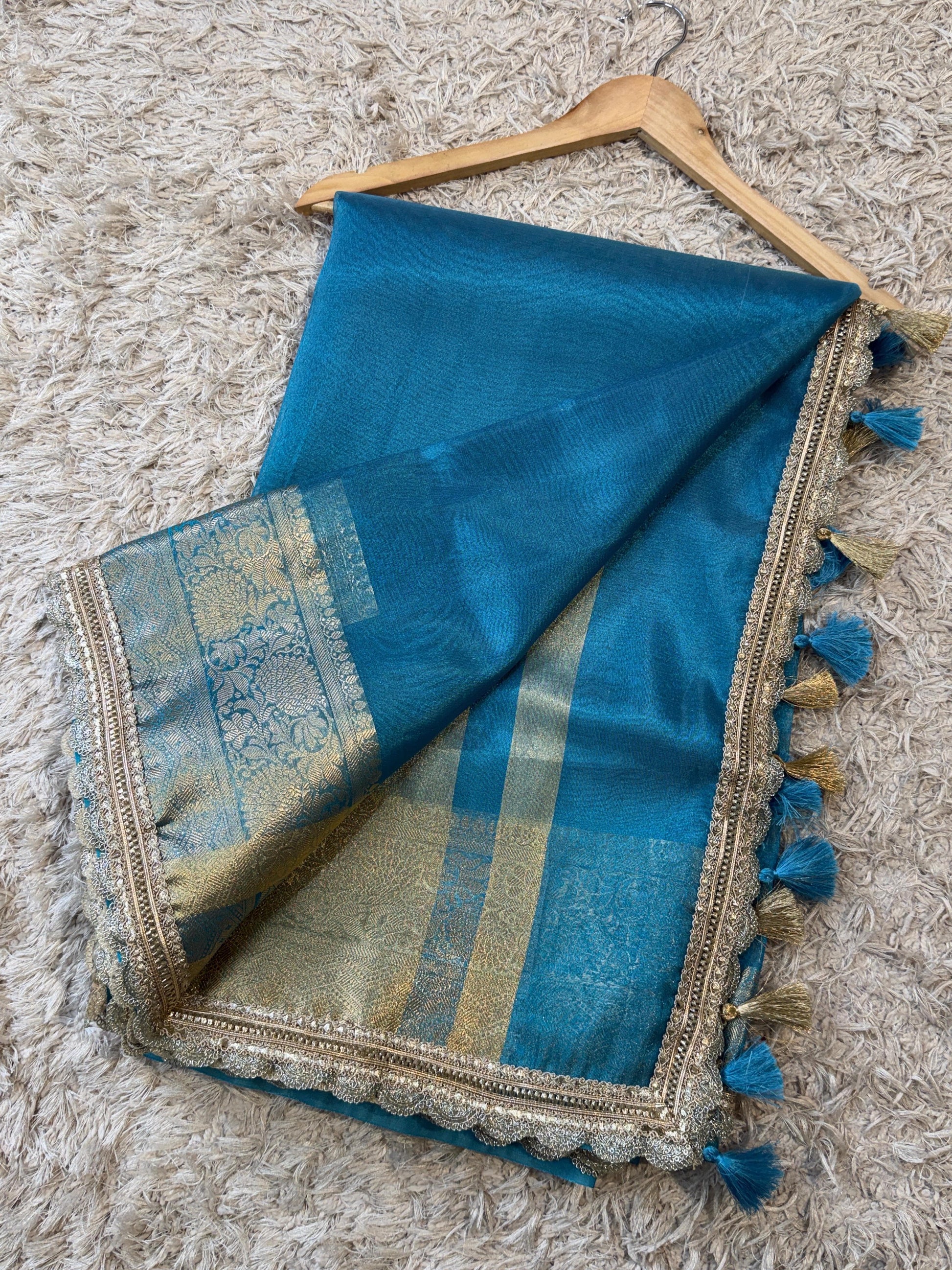 Banarasi Tissue lace border Saree