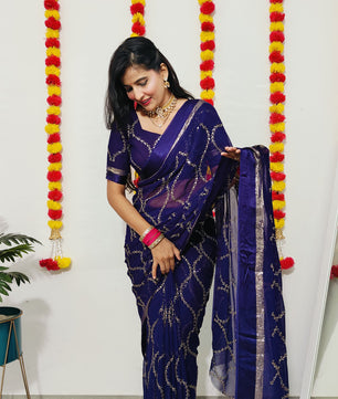 Pure Viscose Georgette Saree