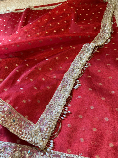 Soft Tissue saree with all over booti