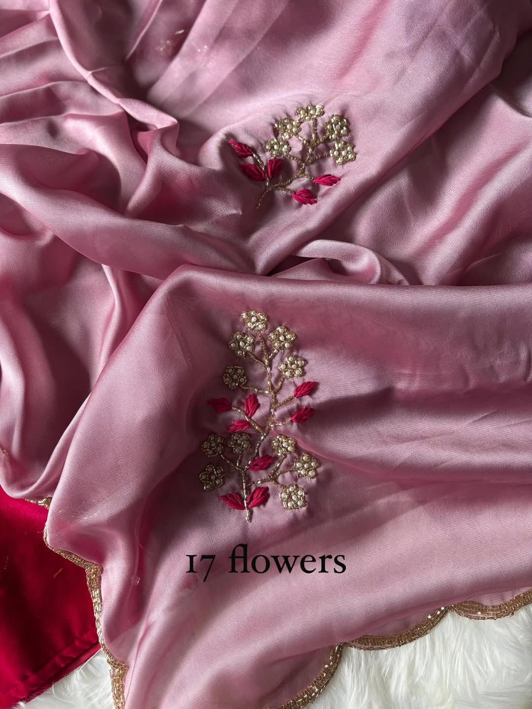 Soft rangoli silk saree with beautiful handwork cover with hand thread work and Unstich velvet blouse with handwork