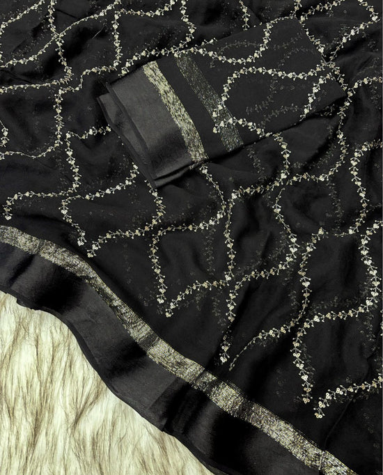 Pure Viscose Georgette Saree