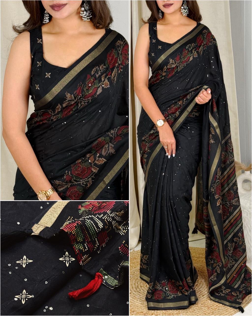 Premium saree in Kashmiri print