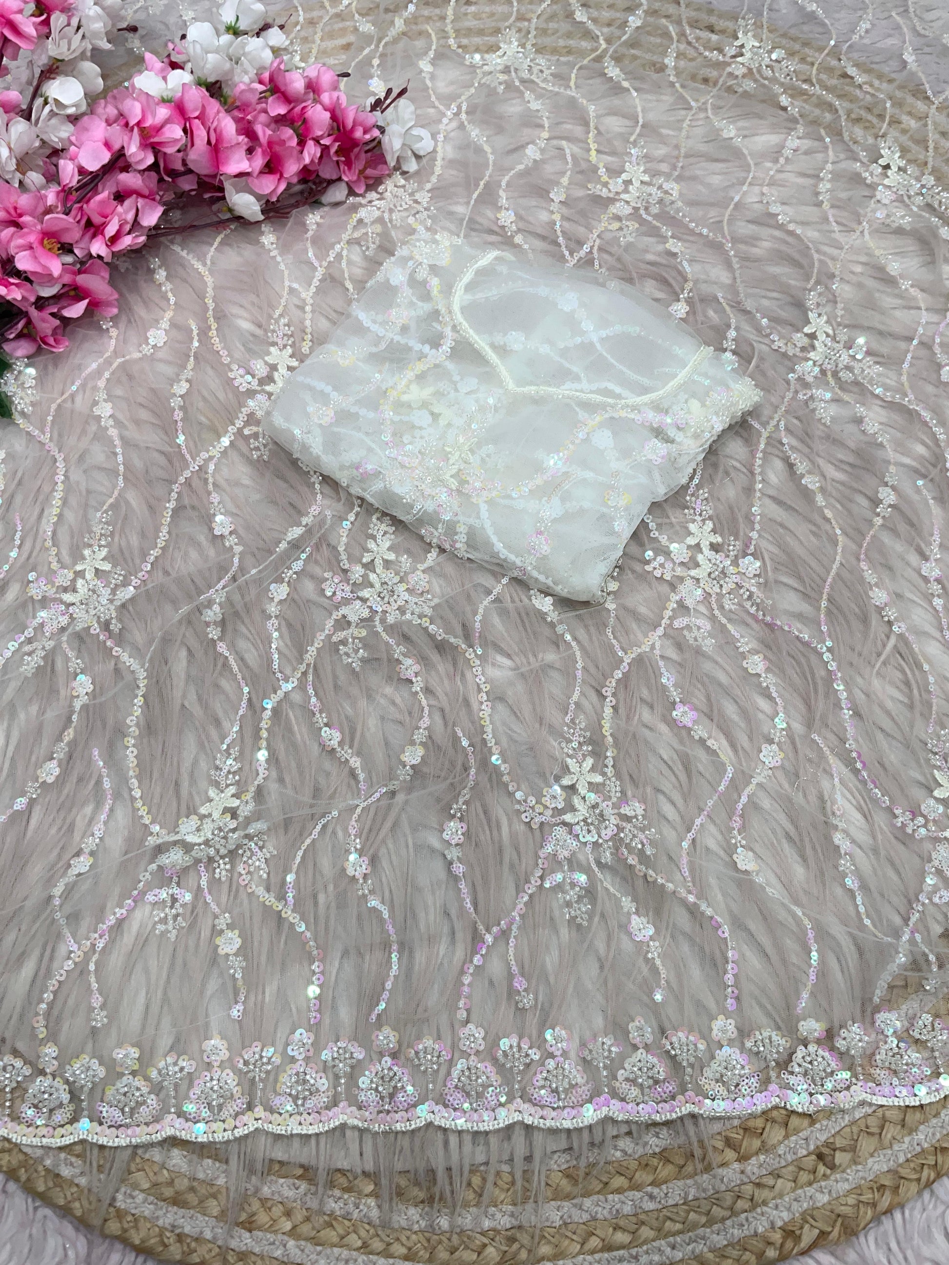 Party Wear sequence Work heavy saree