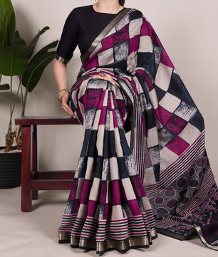 Beautiful Viscose  Chanderi Saree