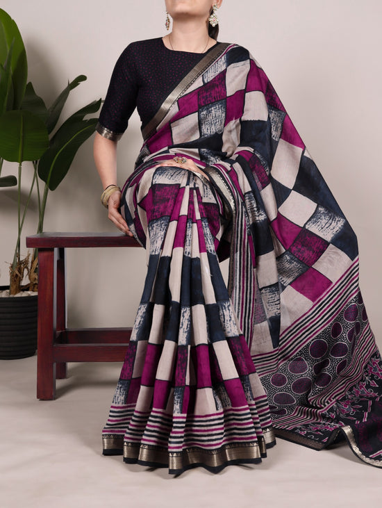 Beautiful Viscose  Chanderi Saree