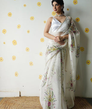 Fresh Arrival – Handwork Elegance Saree￼