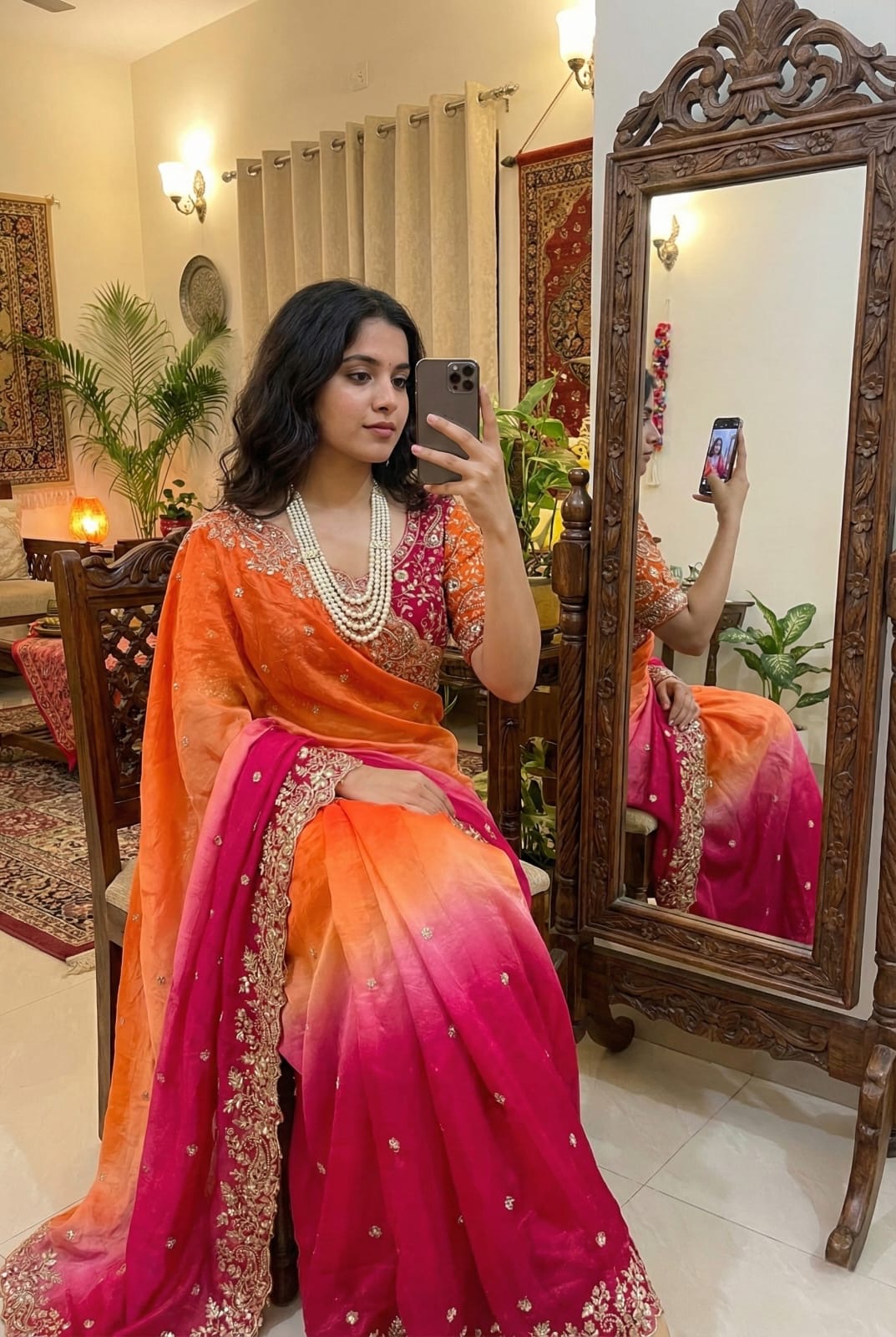 Soft Fandy satin saree