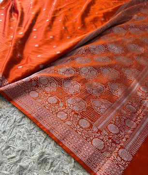 Handloom Banarasi Mashru Katan Silk Saree
