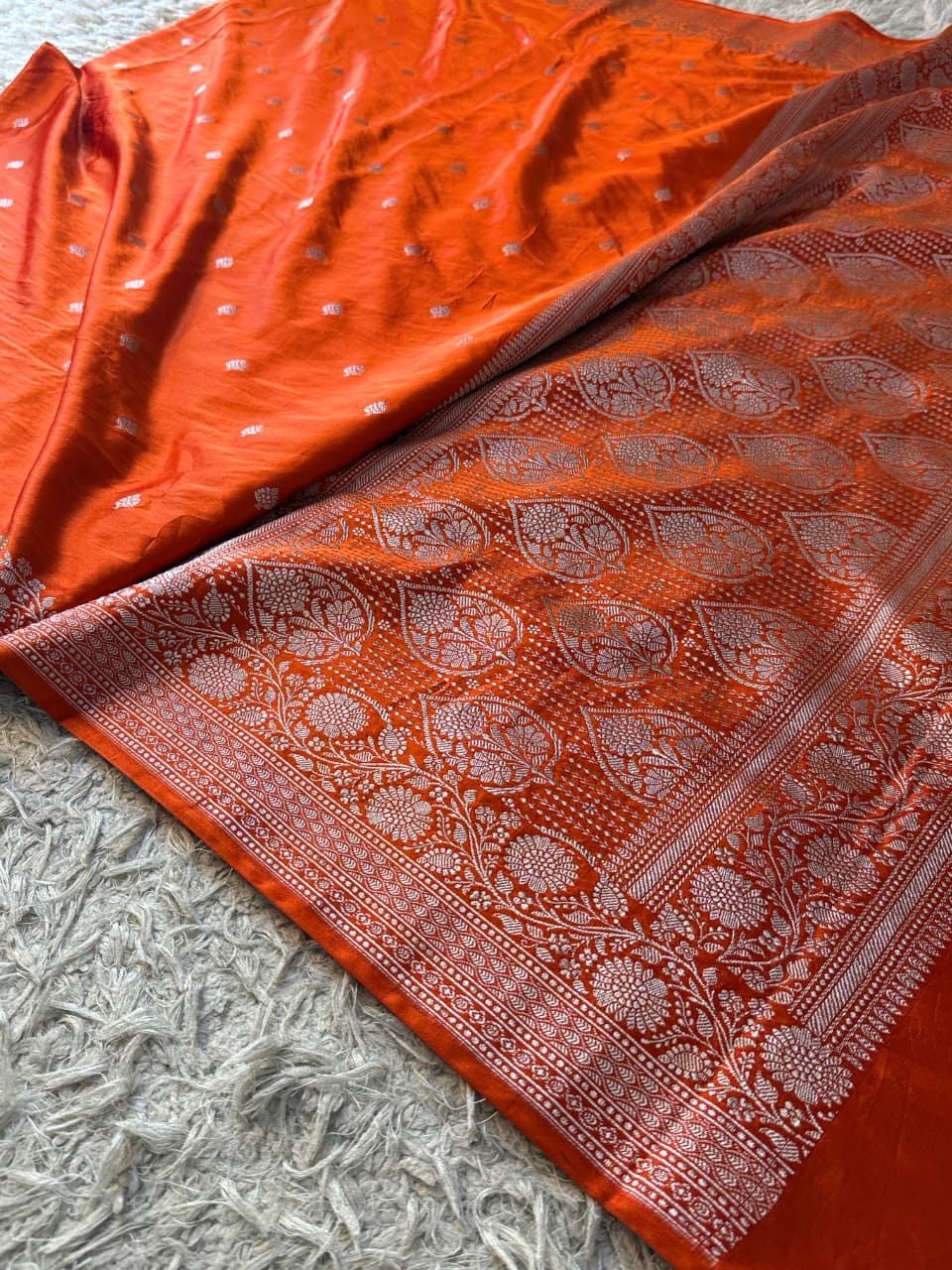 Handloom Banarasi Mashru Katan Silk Saree