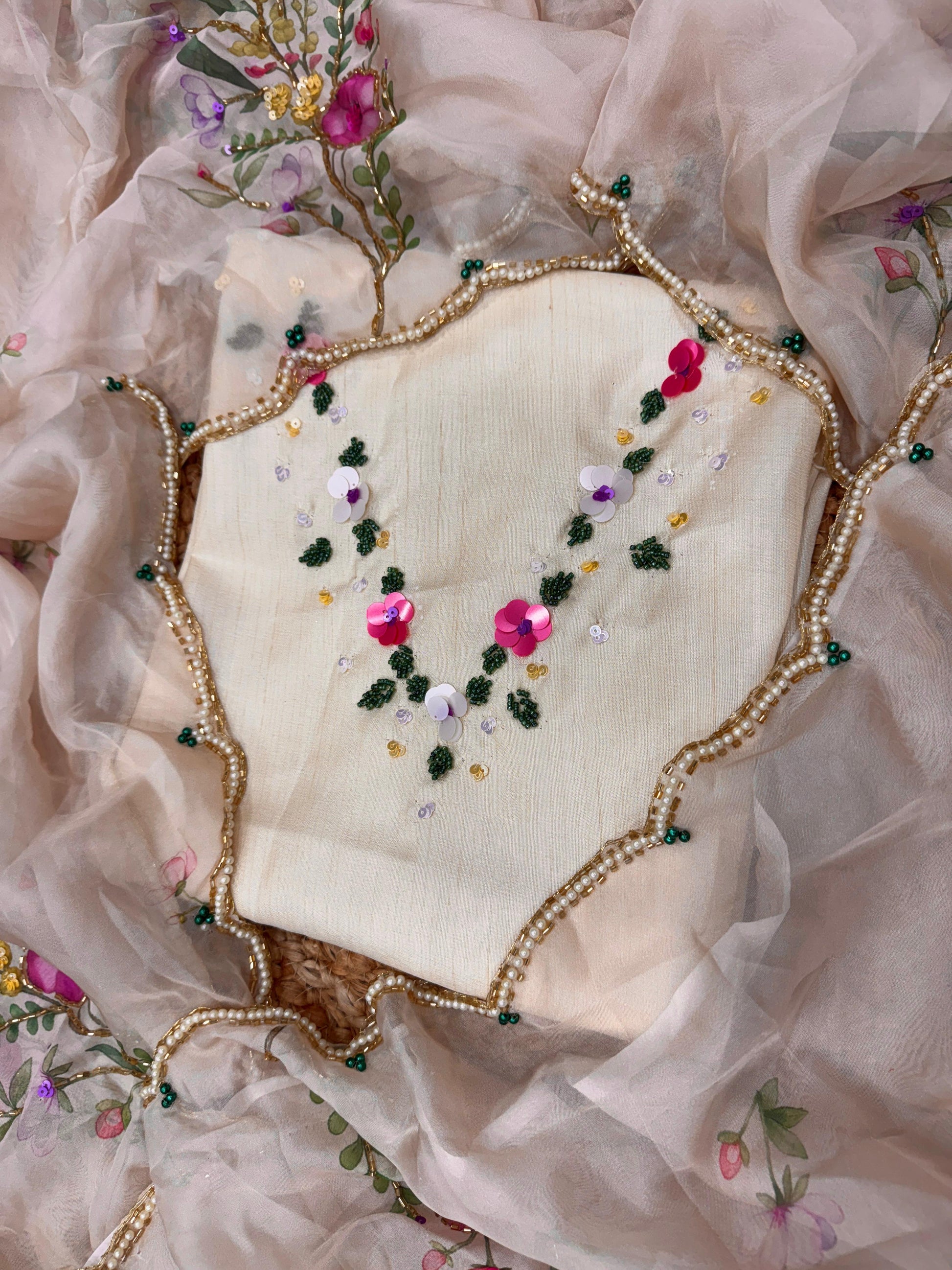 Fresh Arrival – Handwork Elegance Saree￼