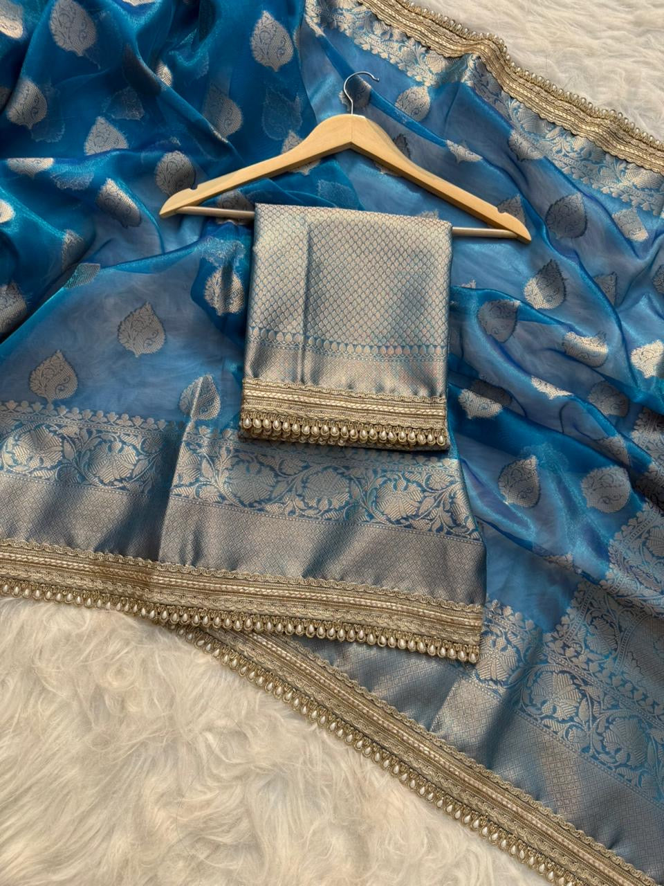 Premium banarasi soft Maharani tissue silk saree