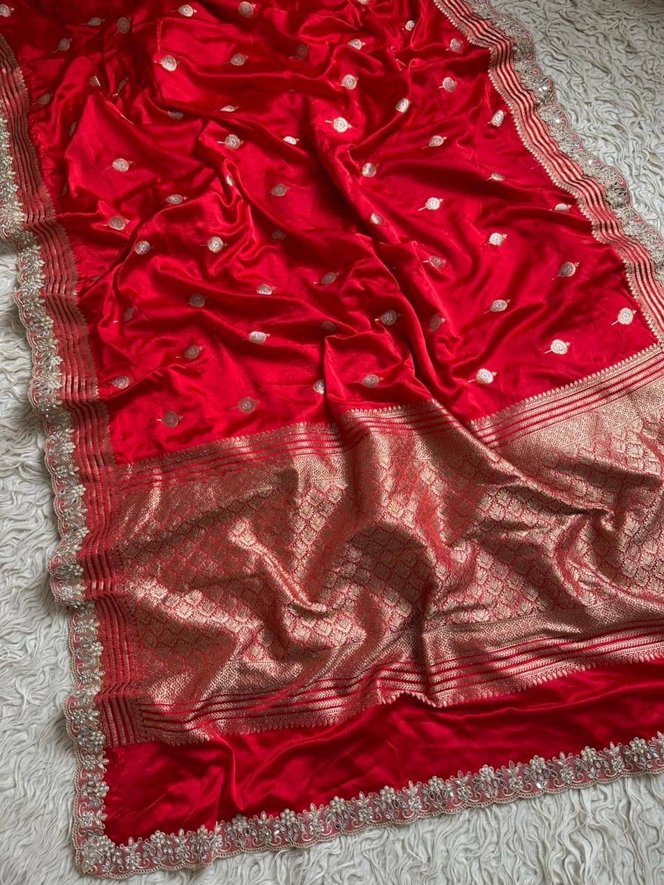 Authentic Banarasi premium mashru silk saree