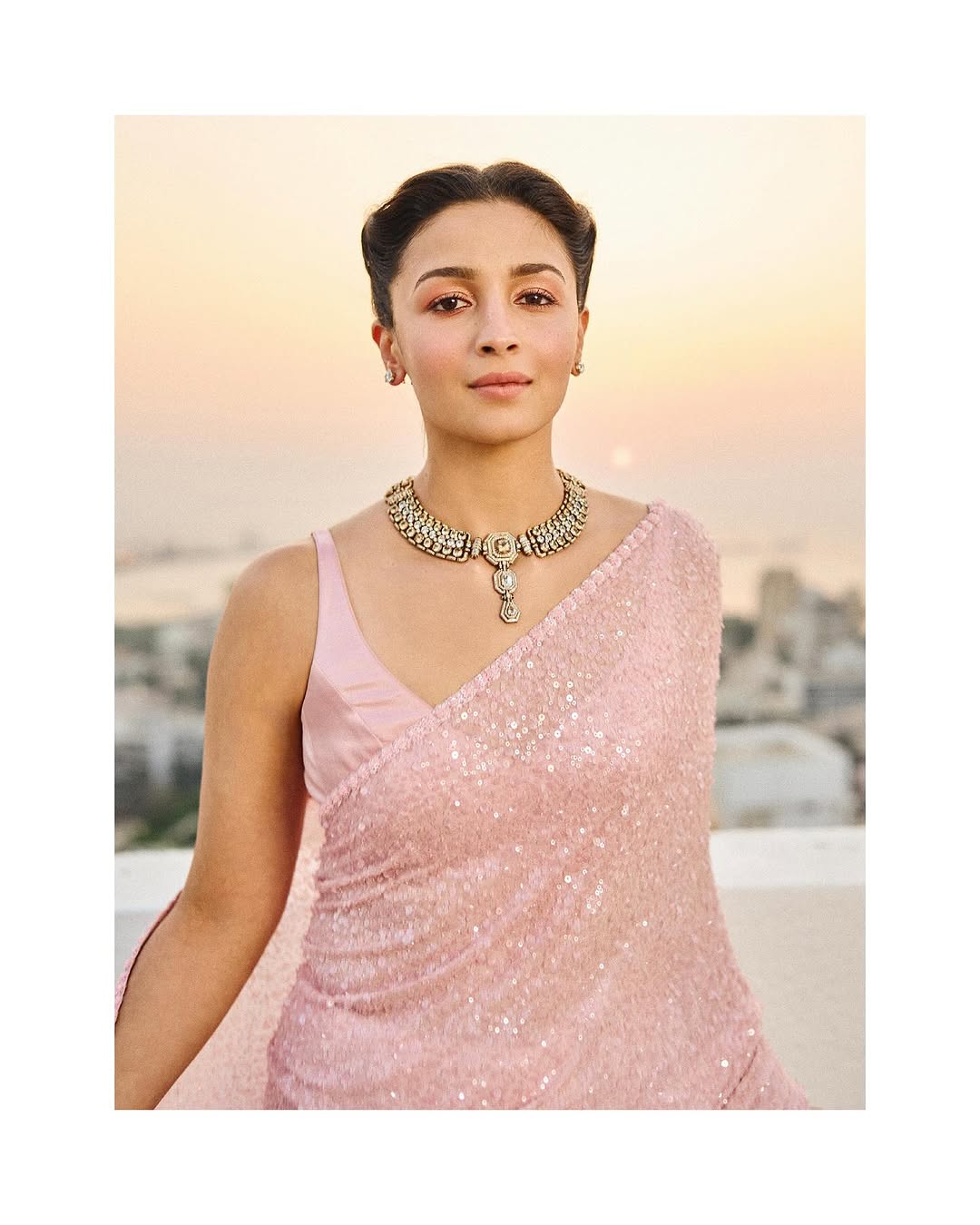 Alia Bhatt inspired pink saree