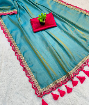 TISSUE GOLDEN SOFT SAREE