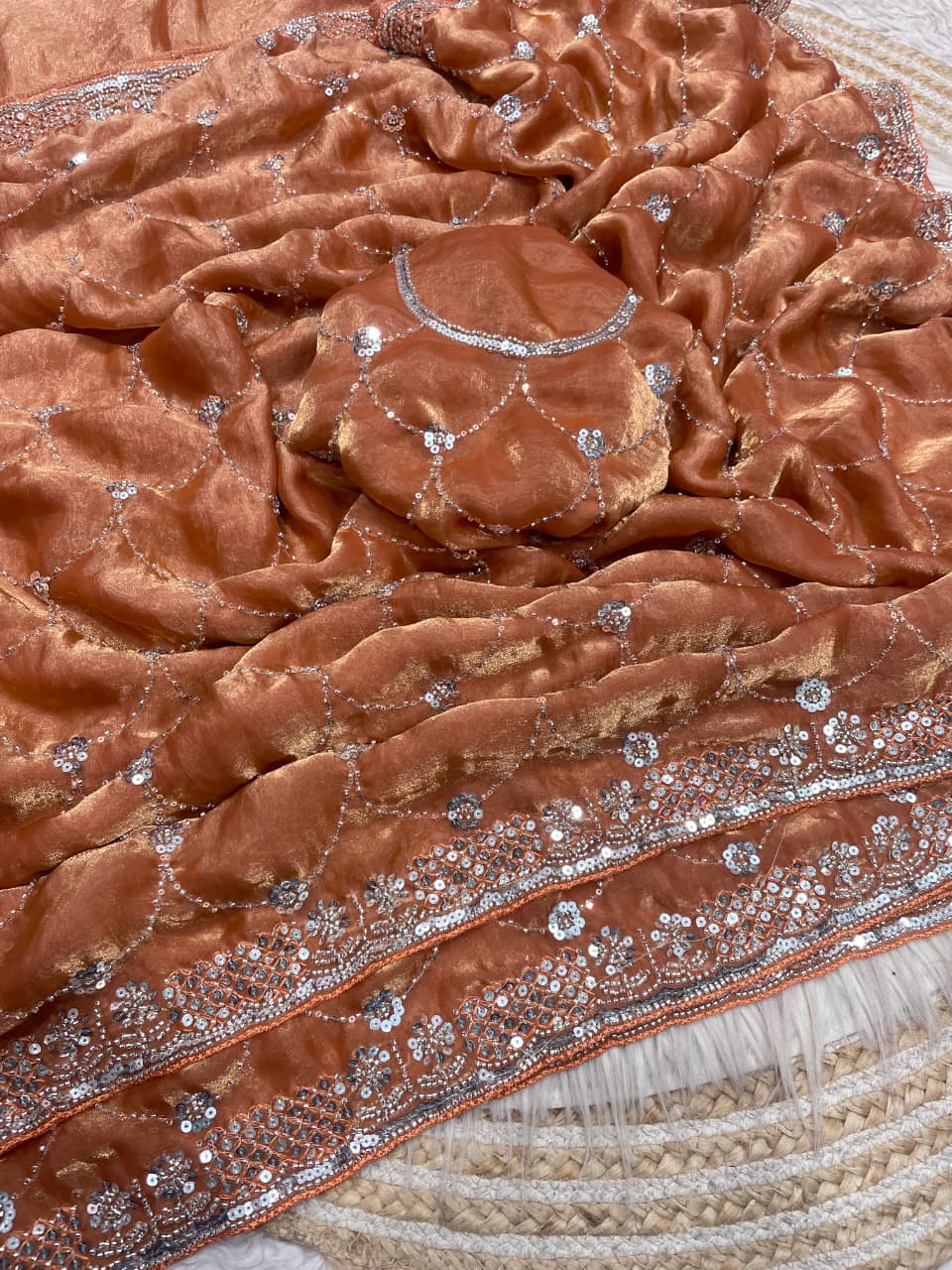 LUMIRA FENDY SATIN SILK SAREE