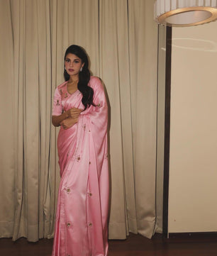 Soft silk saree cover with beautiful handwork all over and usntitch silk blouse