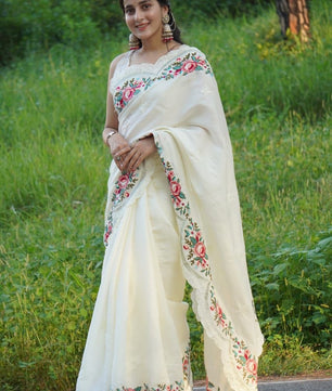 Pure Tussar Silk Saree in a beautiful solid shade