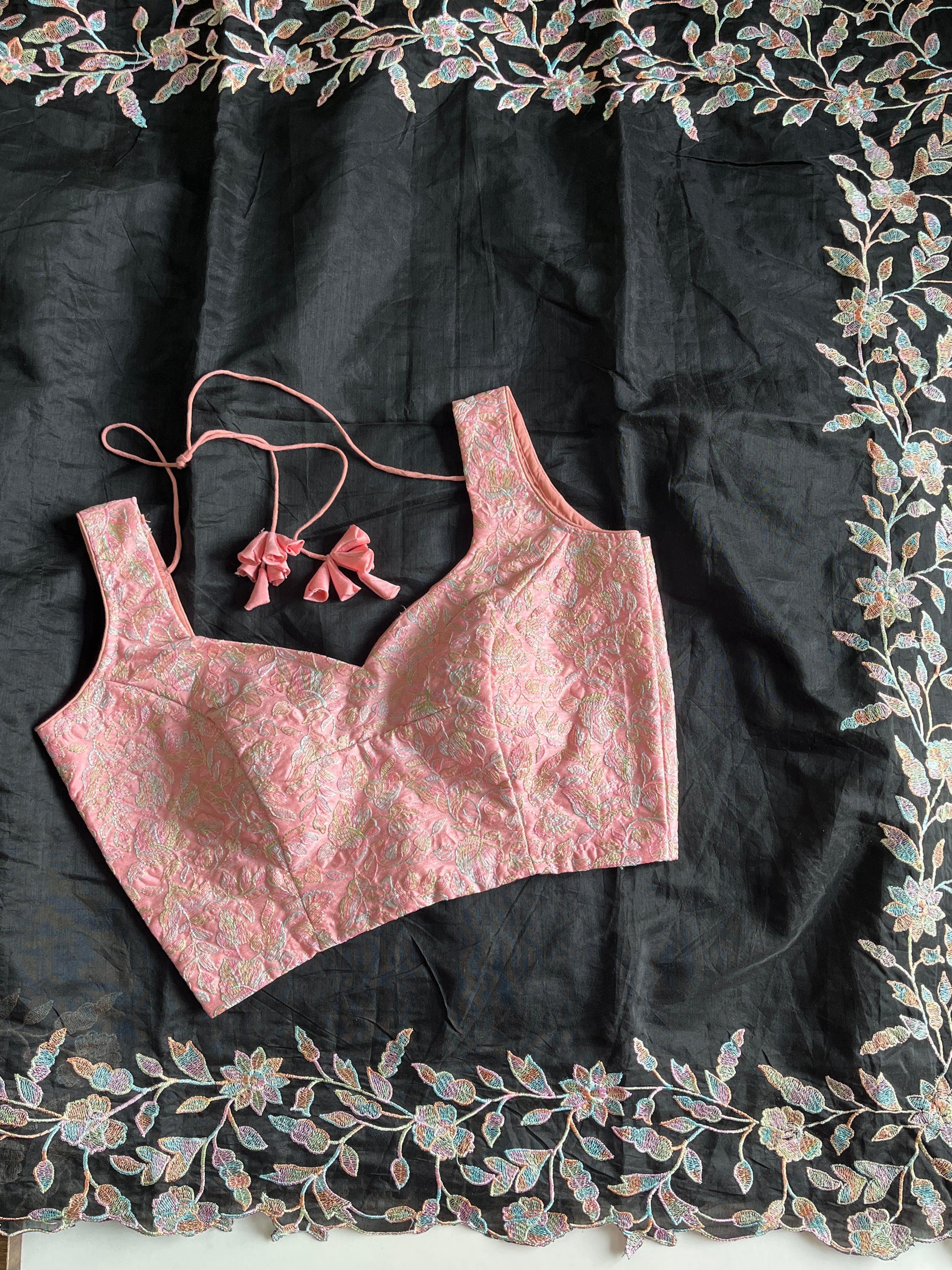 Premium Chanderi saree with multi thread embroidery work on pallu