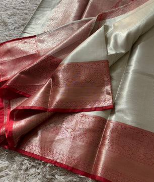 Kanjeevaram Banarasi Broacade Semi Katan Tanchui Silk Saree