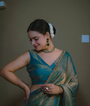 Most viral saree in Fandy silk fabric