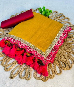 TISSUE GOLDEN SOFT SAREE