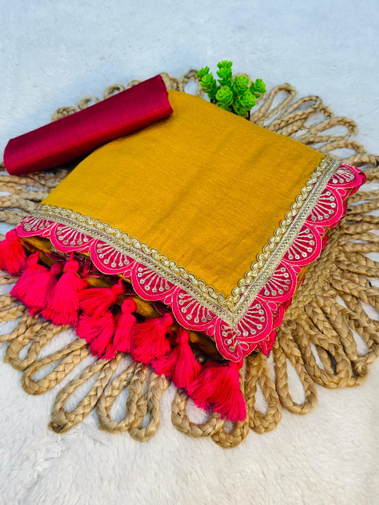 TISSUE GOLDEN SOFT SAREE