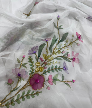 Fresh Arrival – Handwork Elegance Saree￼