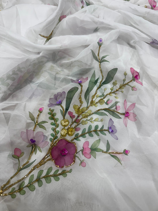 Fresh Arrival – Handwork Elegance Saree￼