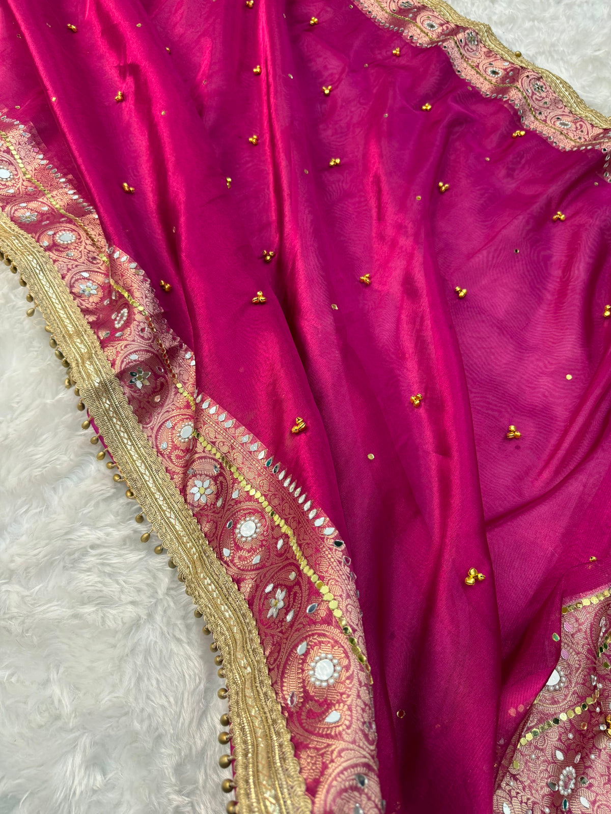 Premium Tissue Saree with ghoongru work