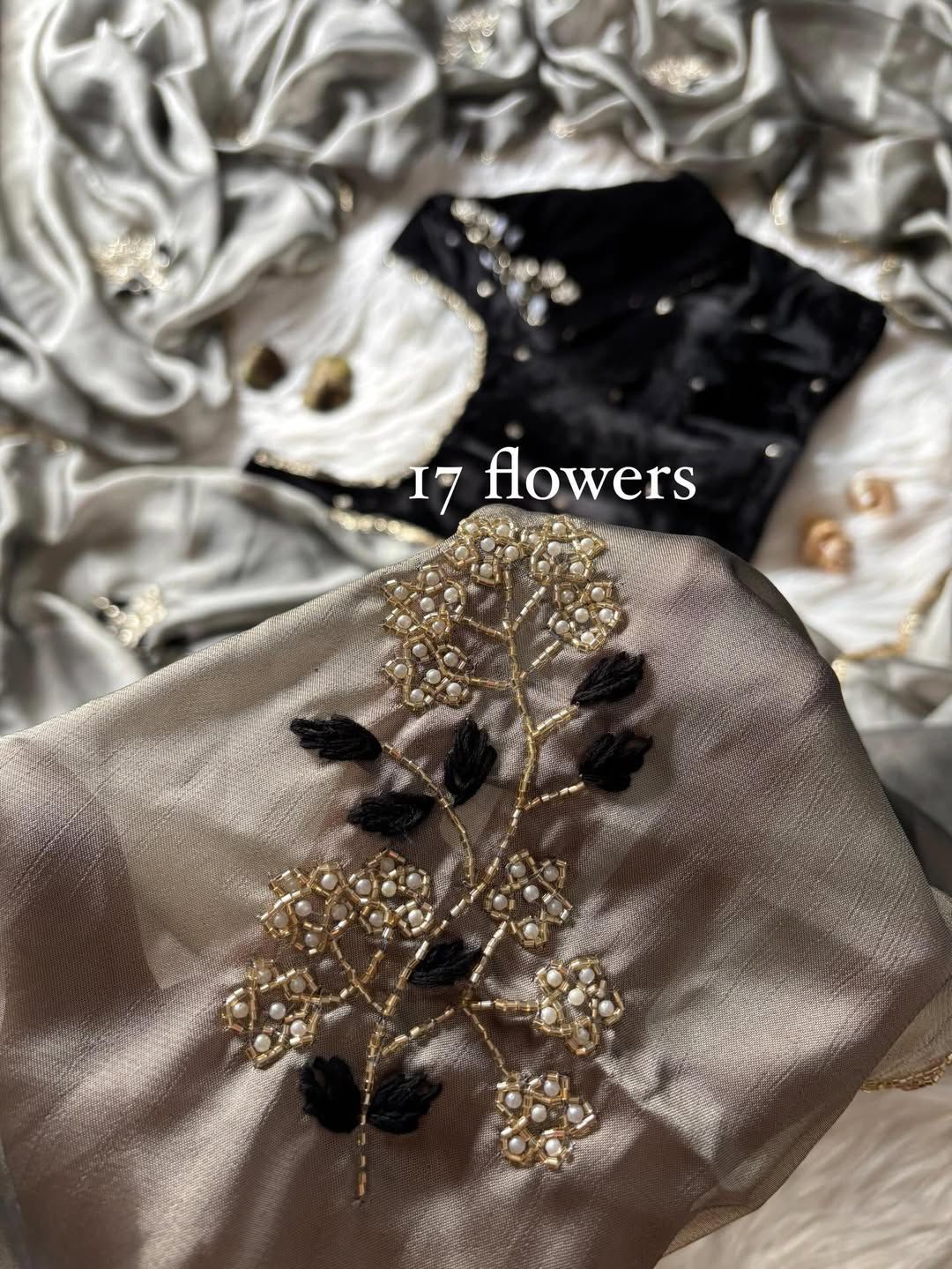 Soft rangoli silk saree with beautiful handwork cover with hand thread work and Unstich velvet blouse with handwork