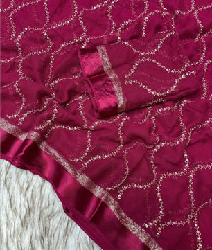 Pure Viscose Georgette Saree