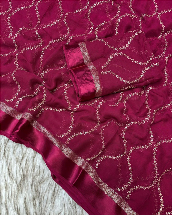 Pure Viscose Georgette Saree