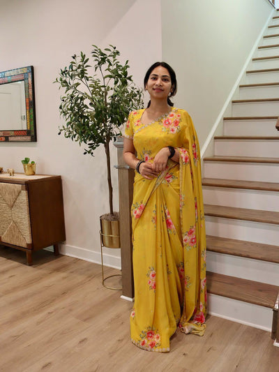 New demanded Moti work printed saree