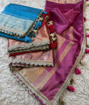 Banarasi Tissue lace border Saree