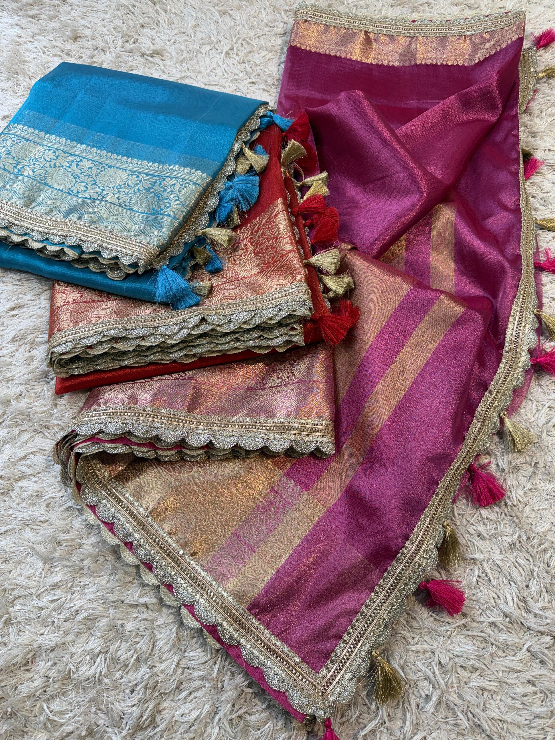 Banarasi Tissue lace border Saree