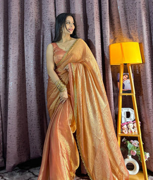 Most viral saree in Fandy silk fabric