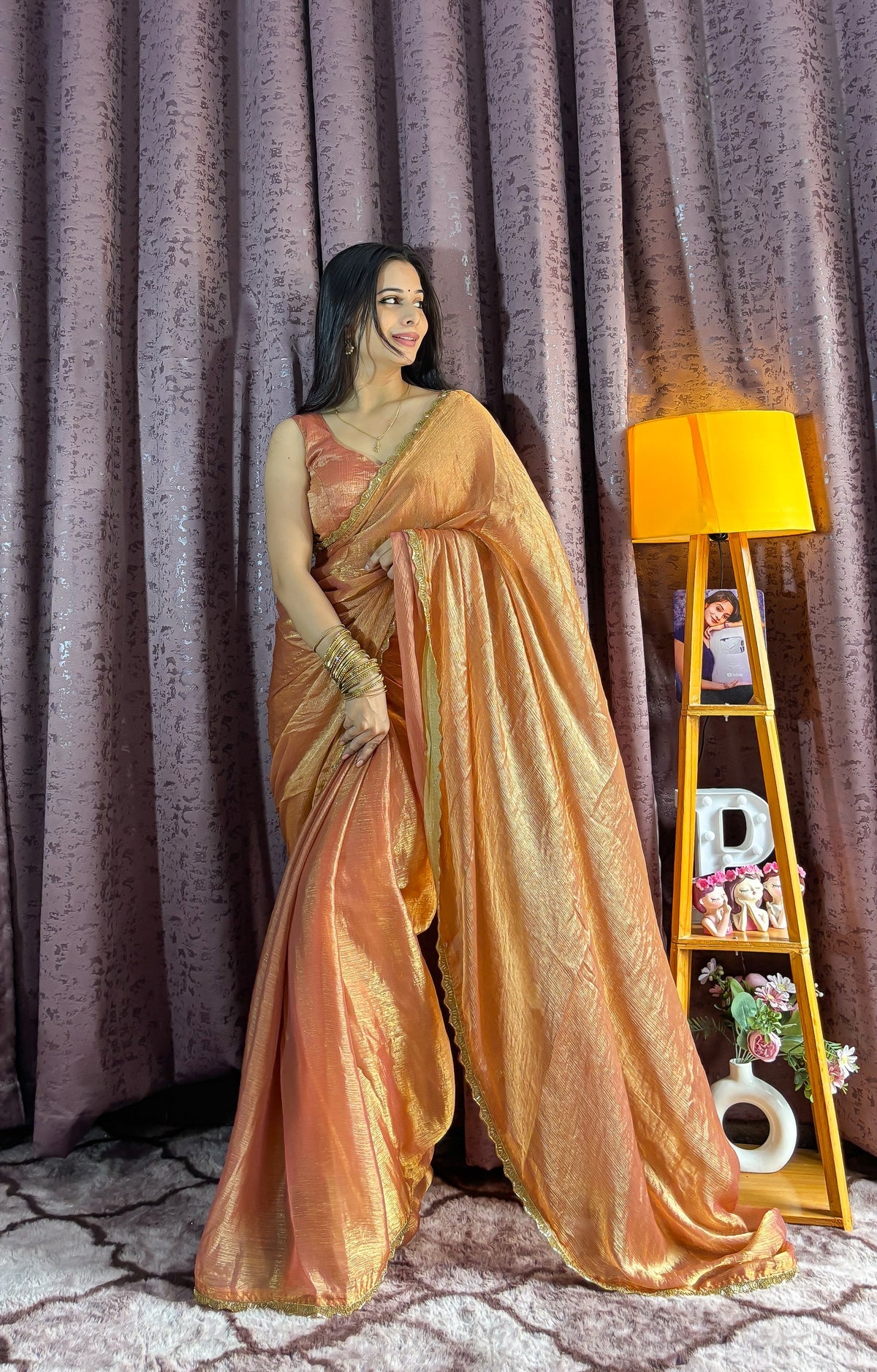 Most viral saree in Fandy silk fabric