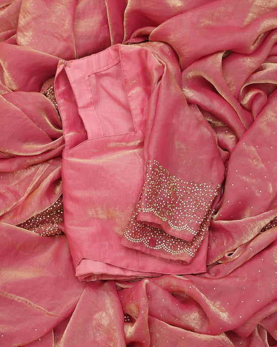 Beautiful saree in space silk fabric