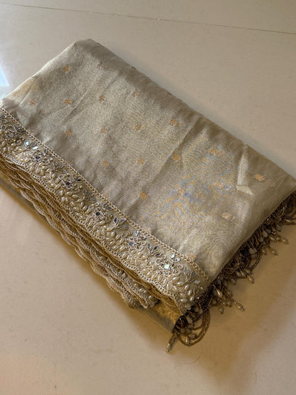 Soft Tissue saree with all over booti