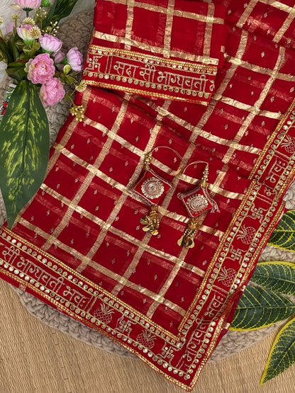 beautiful pretty women wearing Pure viscose Georgette Weaving foil zari with weaving chokda saree with beautiful tassels