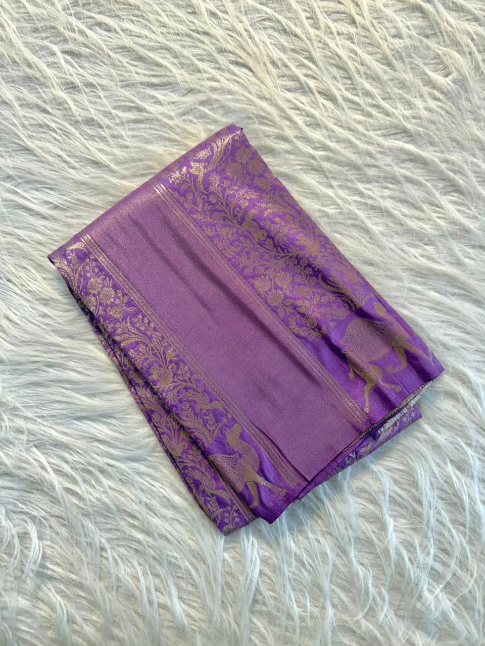 Pure Soft Banarasi Tissue Zari Silk Weaving Saree