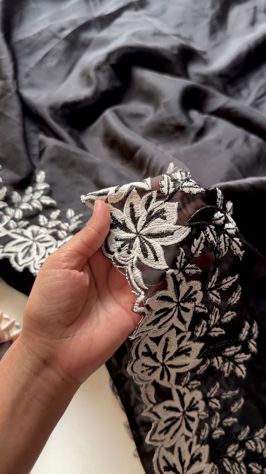 Pure Tebby Silk With Multy Thread Work And Scalping Border