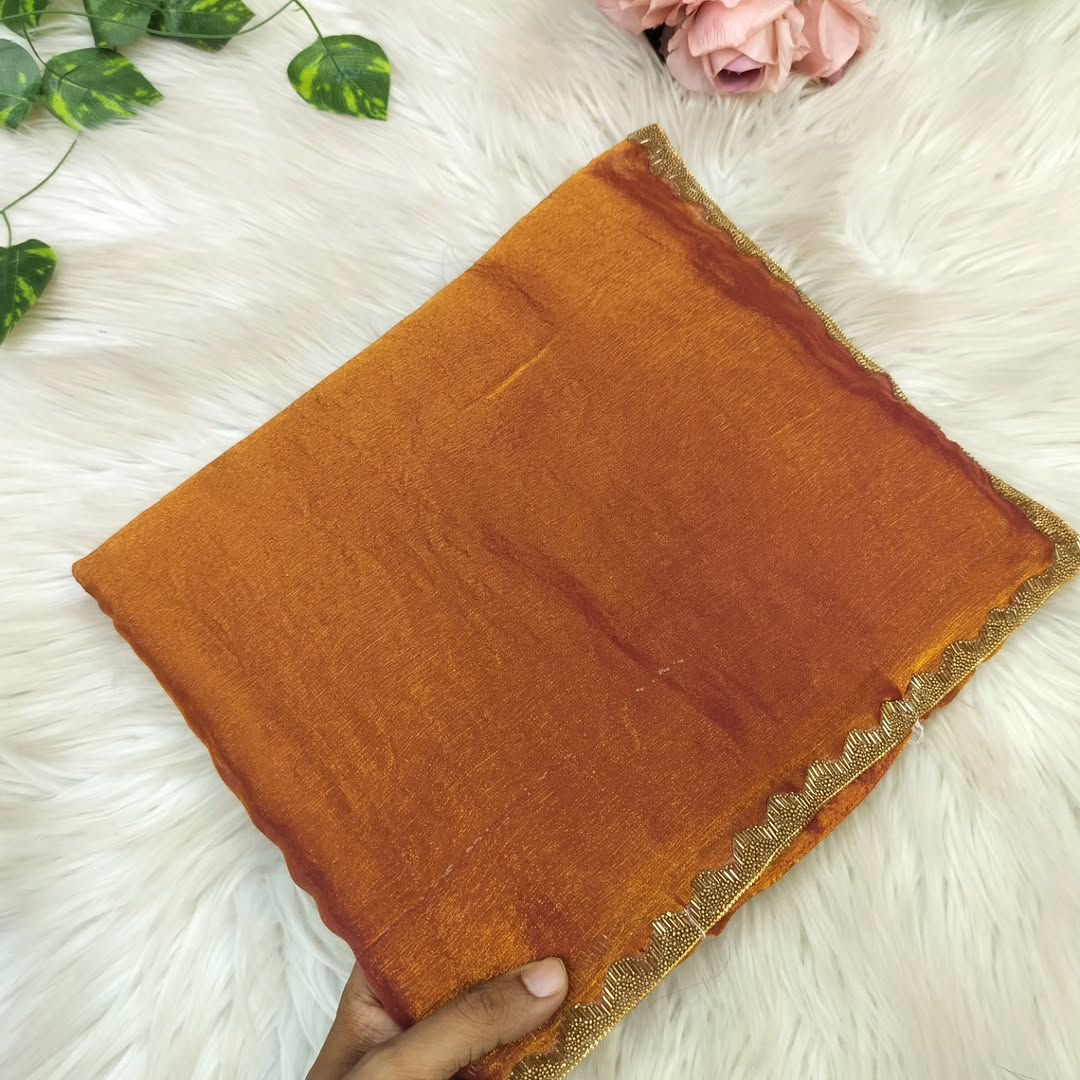 Most viral saree in Fandy silk fabric