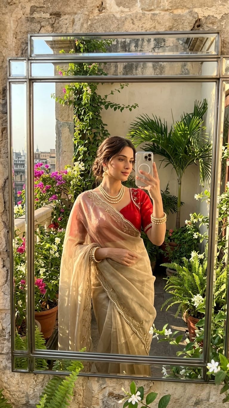 Very Soft nd Elegant Rich look Rimzim Silk fabric with beautiful hand work khatli cutdana heavy border