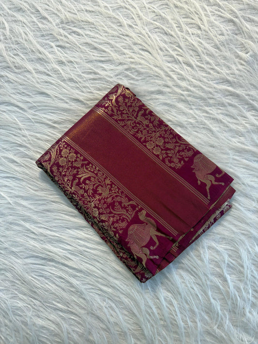 Pure Soft Banarasi Tissue Zari Silk Weaving Saree