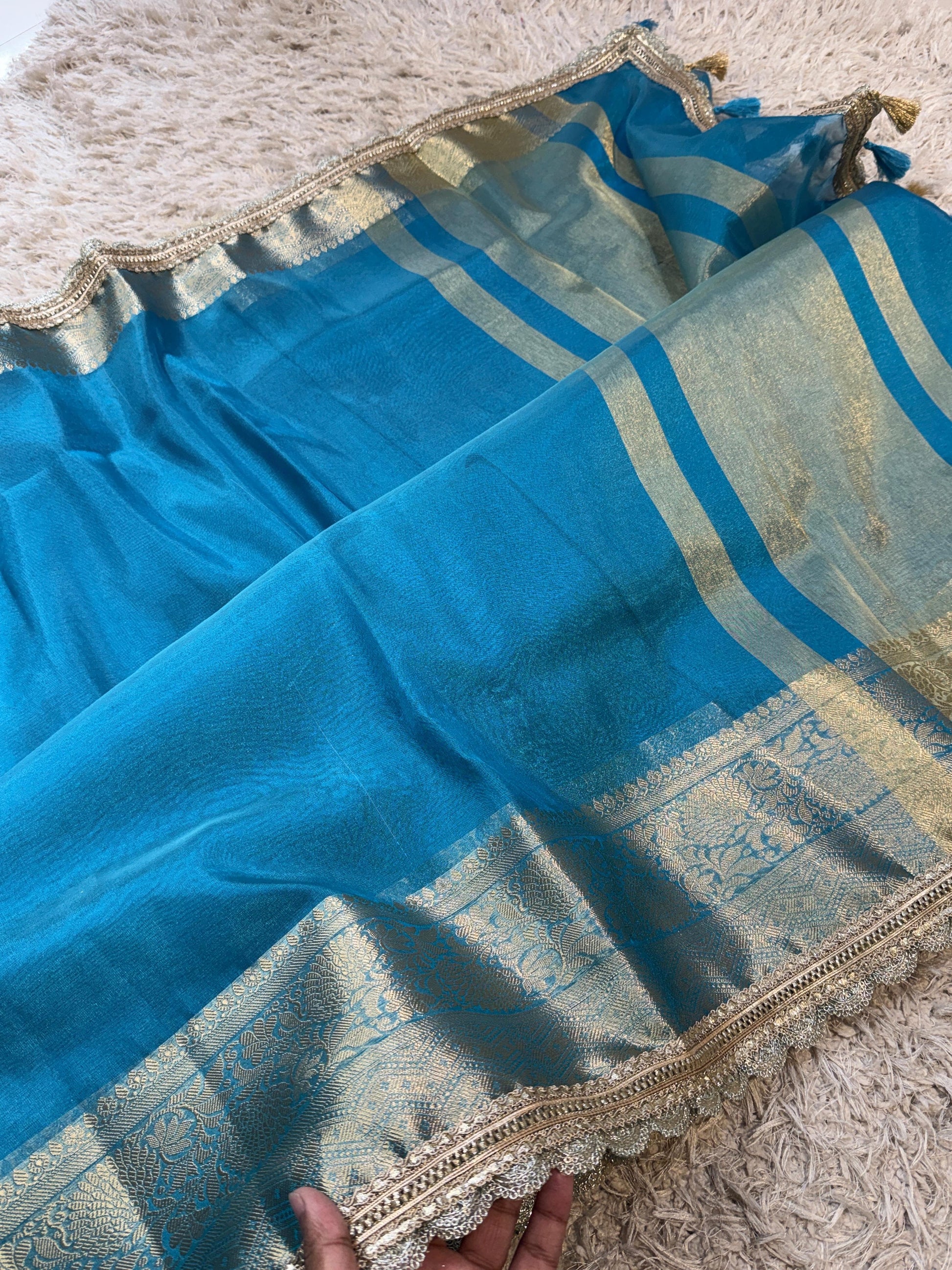 Banarasi Tissue lace border Saree