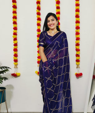 Pure Viscose Georgette Saree