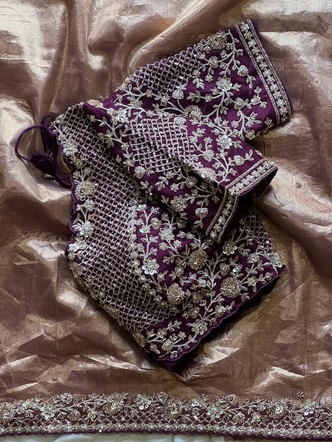 Stunning Pure Soft Designer metallic Silk Saree